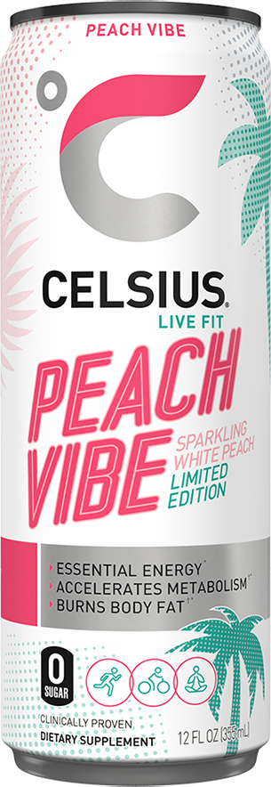 Sparkling Peach Vibe Can Label